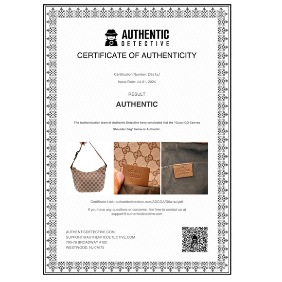 Gucci Vintage GG Pink Canvas Slim Pochette Mini Shoulder Bag COA Style #0050813 - Picture 13 of 13